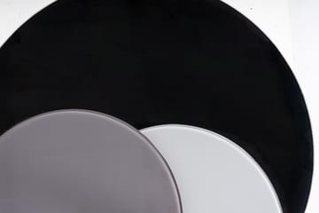 Misovarda Satsbord 80 cm Runt 3 Bord - Glas/Grå/Svart - Möbler - Bord & matgrupp - Soffbord