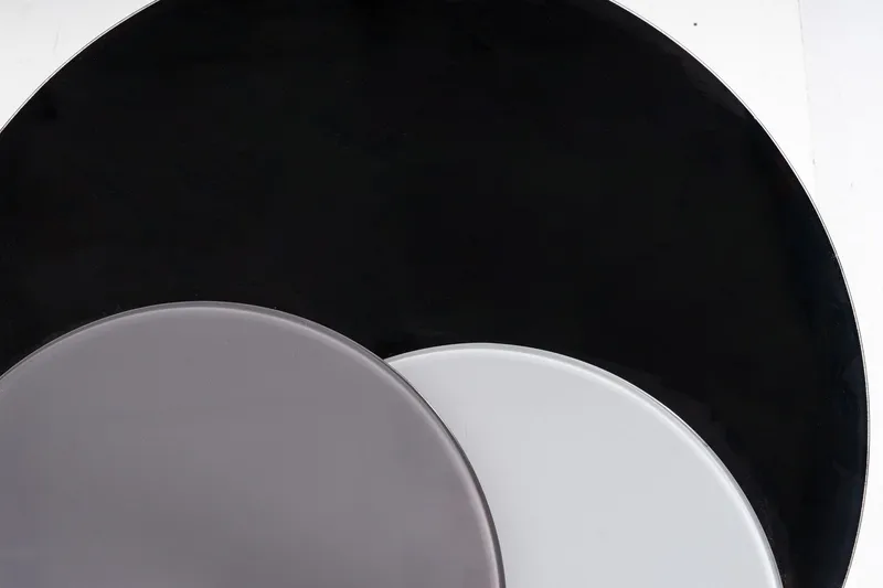 Misovarda Satsbord 80 cm Runt 3 Bord - Glas/Grå/Svart - Möbler - Bord & matgrupp - Soffbord