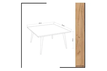 Mod Design Rektangulärt Soffbord 80 cm i Trä med Koniska Ben - Brun - Möbler - Bord & matgrupp - Soffbord