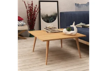 Mod Design Rektangulärt Soffbord 80 cm i Trä med Koniska Ben - Brun - Möbler - Bord & matgrupp - Soffbord
