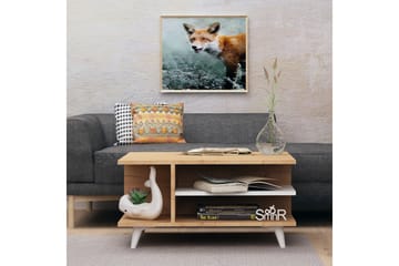 Mod Design Soffbord 80 cm med Förvaring Hyllor - Trä/Vit - Möbler - Bord & matgrupp - Soffbord - Soffbord med förvaring