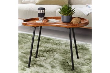 Mondry Soffbord 79 cm Njurformat - Massivt Trä/Svart - Möbler - Bord & matgrupp - Soffbord
