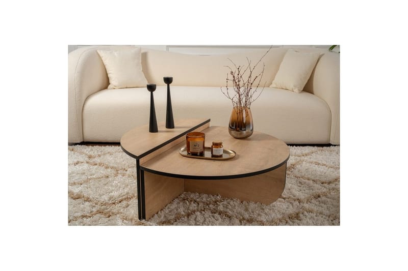 Soffbord Mukund Honey Oak Black - Honey Oak Black - Möbler - Bord & matgrupp - Soffbord
