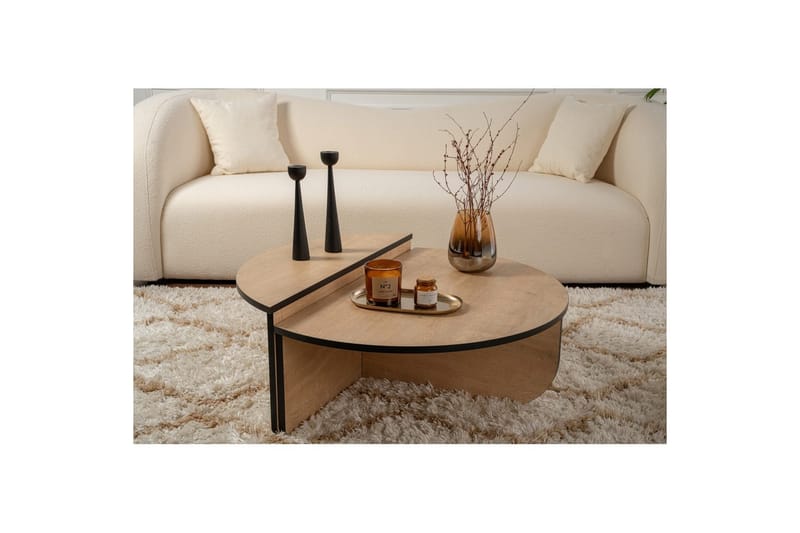 Soffbord Mukund Honey Oak Black - Honey Oak Black - Möbler - Bord & matgrupp - Soffbord