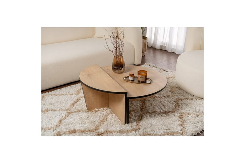 Soffbord Mukund Honey Oak Black - Honey Oak Black - Möbler - Bord & matgrupp - Soffbord