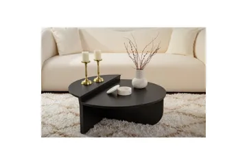 Soffbord Mukund Trä Svart - Trä Svart - Möbler - Bord & matgrupp - Soffbord