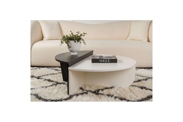 Soffbord Mukund Trä Vit Trä Svart - Trä Vit Trä Svart - Möbler - Bord & matgrupp - Soffbord