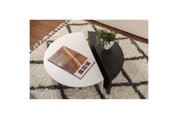 Soffbord Mukund Trä Vit Trä Svart - Trä Vit Trä Svart - Möbler - Bord & matgrupp - Soffbord