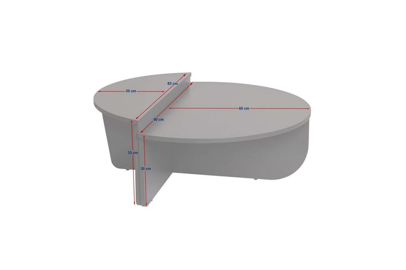 Soffbord Mukund Trä Vit Trä Svart - Trä Vit Trä Svart - Möbler - Bord & matgrupp - Soffbord