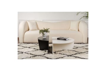 Soffbord Mukund Trä Vit Trä Svart - Trä Vit Trä Svart - Möbler - Bord & matgrupp - Soffbord