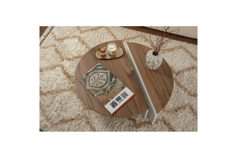 Soffbord Mukund Valnöt Vit - Valnöt Vit - Möbler - Bord & matgrupp - Soffbord