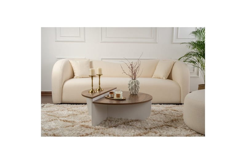 Soffbord Mukund Valnöt Vit - Valnöt Vit - Möbler - Bord & matgrupp - Soffbord