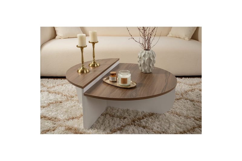 Soffbord Mukund Valnöt Vit - Valnöt Vit - Möbler - Bord & matgrupp - Soffbord
