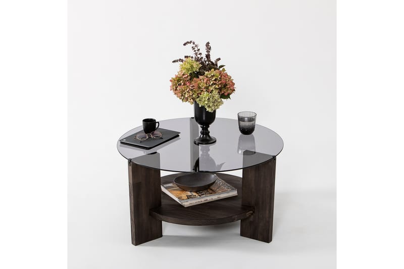 Soffbord Mumondo 75 cm Svart/Mörkbrun - Hanah Home - Möbler - Bord & matgrupp - Soffbord