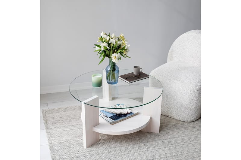Soffbord Mumondo 75 cm Vit - Hanah Home - Möbler - Bord & matgrupp - Soffbord