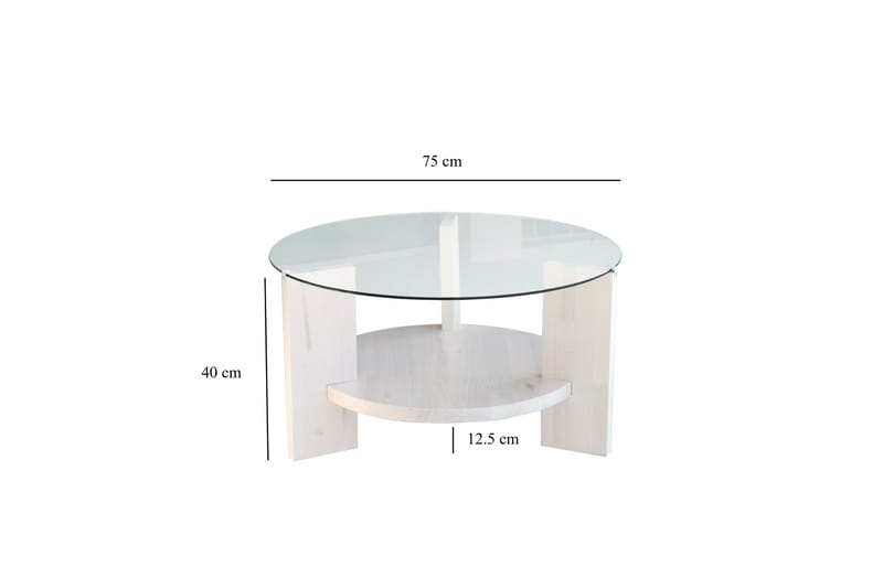 Soffbord Mumondo 75 cm Vit - Hanah Home - Möbler - Bord & matgrupp - Soffbord