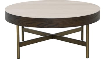 Soffbord Myrdal 90 cm - Travertintopp med bronsfärgade metallben - Möbler - Bord & matgrupp - Soffbord