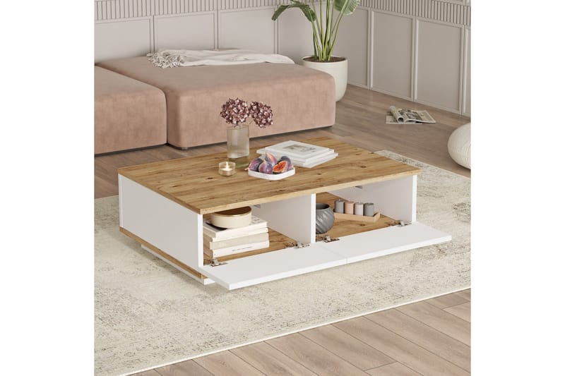 Najar Soffbord 90 cm - Brun/Vit - Möbler - Bord & matgrupp - Soffbord