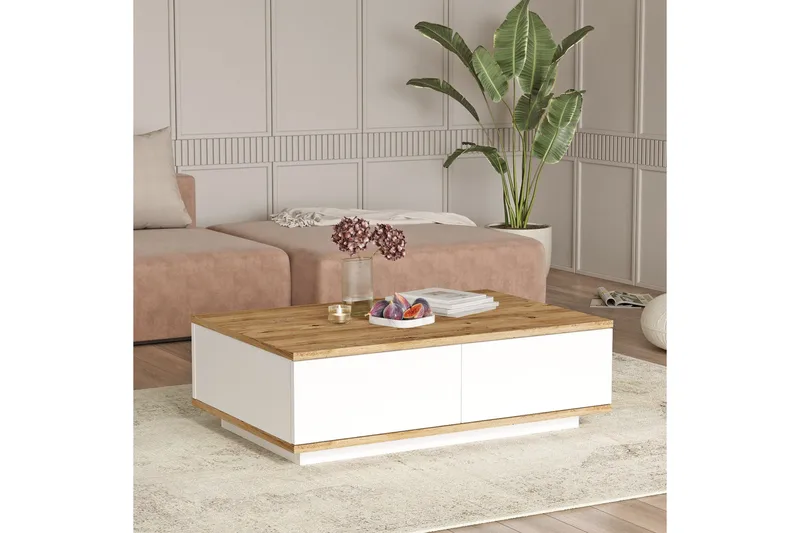 Najar Soffbord 90 cm - Brun/Vit - Möbler - Bord & matgrupp - Soffbord