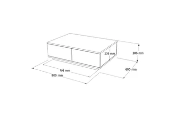 Najar Soffbord 90 cm - Brun/Vit - Möbler - Bord & matgrupp - Soffbord