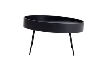 Nandan 80 cm Runt Soffbord i Mörkt Trä - Svart - Möbler - Bord & matgrupp - Soffbord