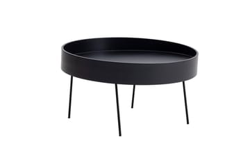 Nandan 80 cm Runt Soffbord i Mörkt Trä - Svart - Möbler - Bord & matgrupp - Soffbord
