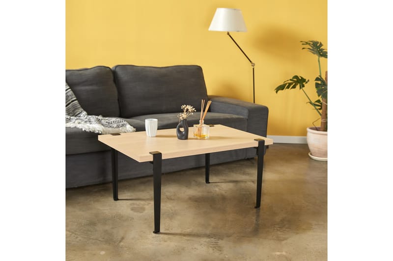 Soffbord Neda 90x60 cm Brun/Svart - Hanah Home - Möbler - Bord & matgrupp - Soffbord