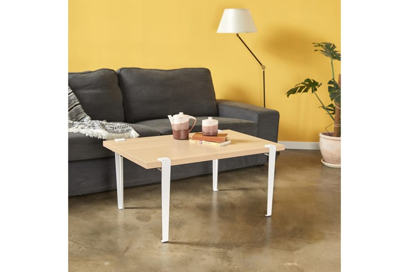 Soffbord Neda 90x60 cm Brun/Vit - Hanah Home - Möbler - Bord & matgrupp - Soffbord