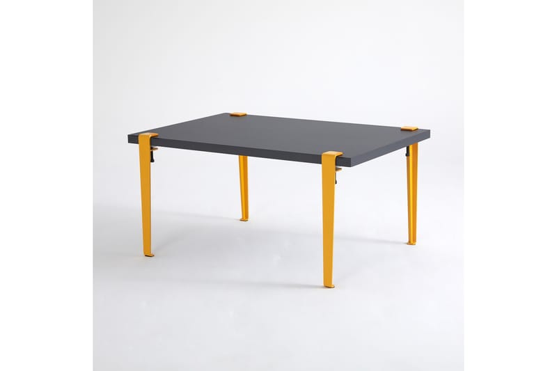 Soffbord Neda 90x60 cm Svart/Gul - Hanah Home - Möbler - Bord & matgrupp - Soffbord