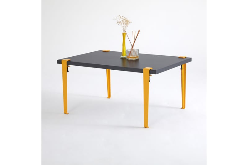 Soffbord Neda 90x60 cm Svart/Gul - Hanah Home - Möbler - Bord & matgrupp - Soffbord