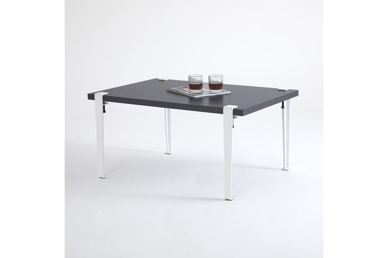 Soffbord Neda 90x60 cm Svart/Vit - Hanah Home - Möbler - Bord & matgrupp - Soffbord
