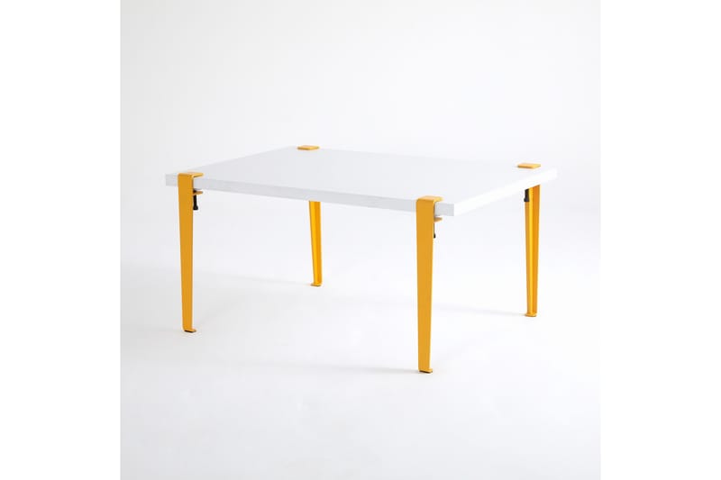 Soffbord Neda 90x60 cm Vit/Gul - Hanah Home - Möbler - Bord & matgrupp - Soffbord