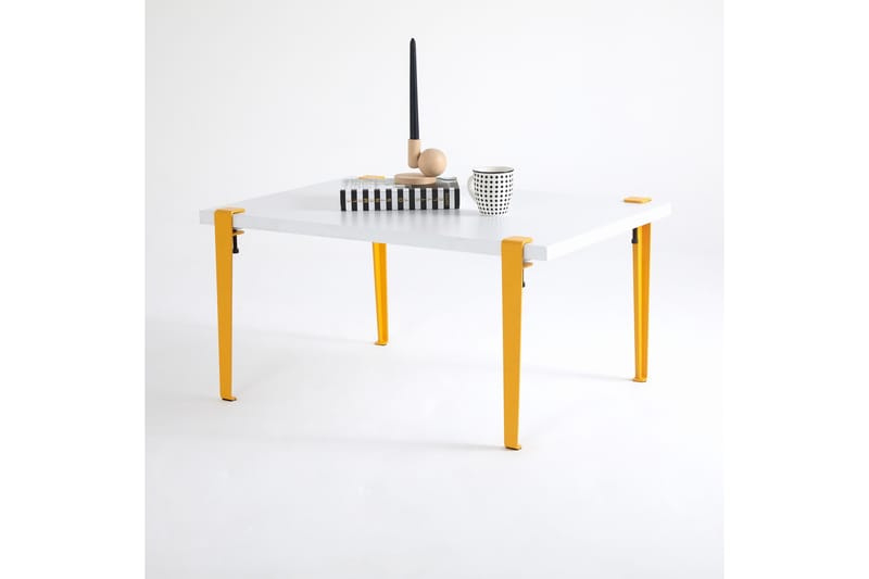 Soffbord Neda 90x60 cm Vit/Gul - Hanah Home - Möbler - Bord & matgrupp - Soffbord