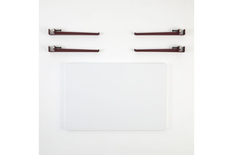Soffbord Neda 90x60 cm Vit/Röd - Hanah Home - Möbler - Bord & matgrupp - Soffbord