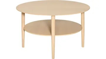 Nevvik Soffbord Rund 85 cm - Vitpigmenterad - Möbler - Bord & matgrupp - Soffbord - Soffbord med förvaring