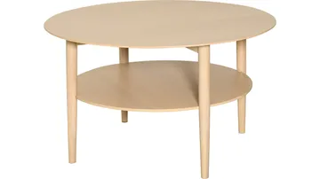 Nevvik Soffbord Rund 85 cm - Vitpigmenterad - Möbler - Bord & matgrupp - Soffbord - Soffbord med förvaring