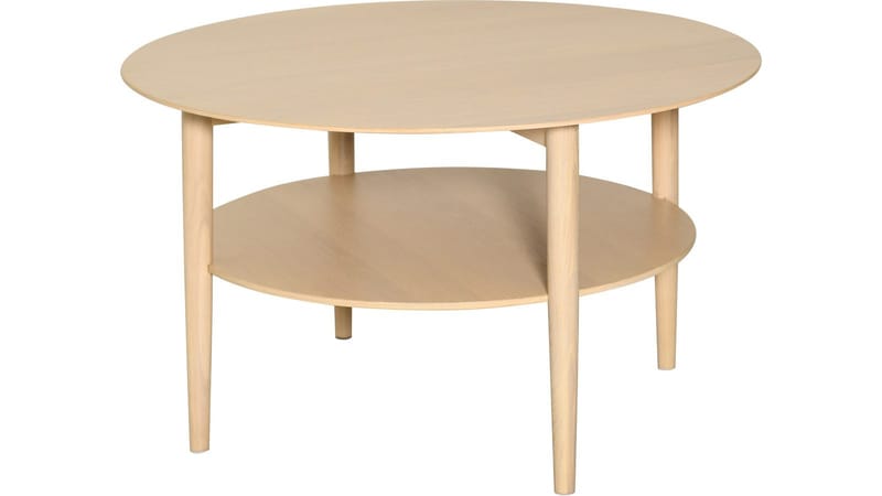 Nevvik Soffbord Rund 85 cm - Vitpigmenterad - Möbler - Bord & matgrupp - Soffbord - Soffbord med förvaring