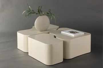 Nordland 92x74 cm Rektangulärt Soffbord i Trä - Beige - Möbler - Bord & matgrupp - Soffbord