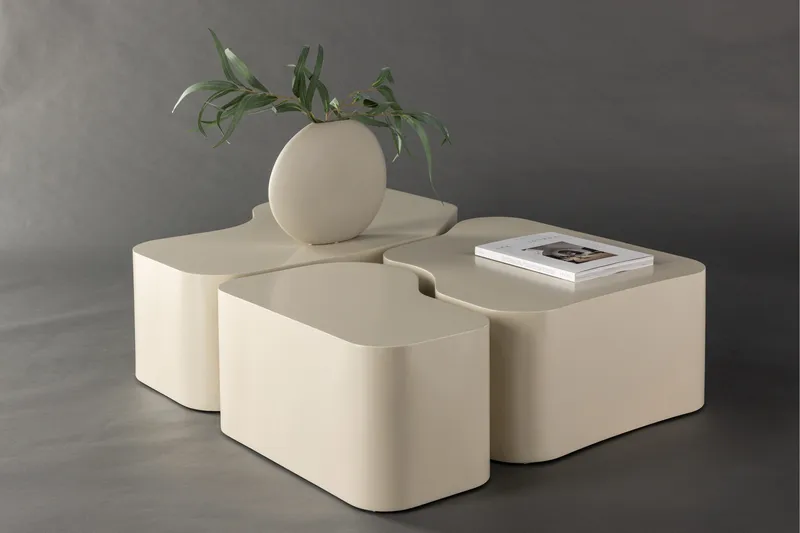 Nordland 92x74 cm Rektangulärt Soffbord i Trä - Beige - Möbler - Bord & matgrupp - Soffbord