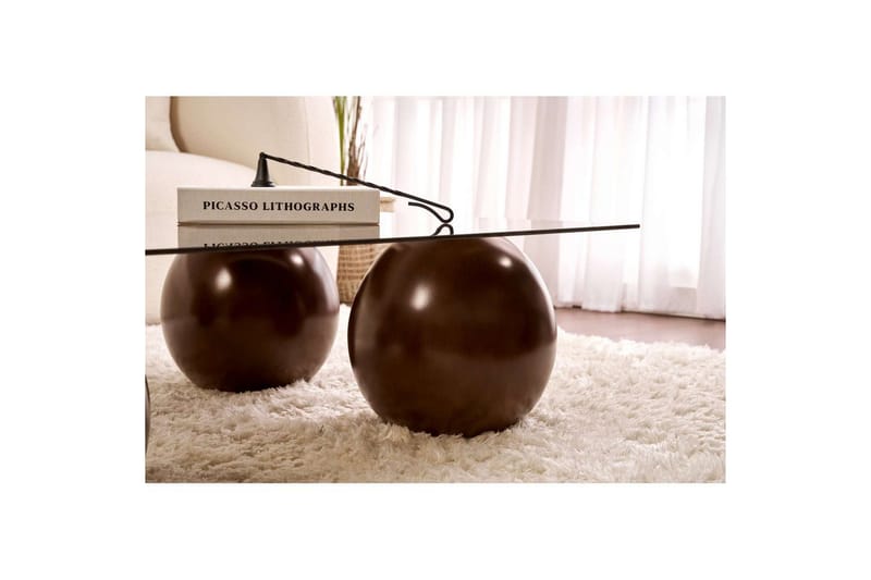Soffbord Nordure Koushik Soffbord 110 cm Sand, Chocolate Brown - Möbler - Bord & matgrupp - Soffbord