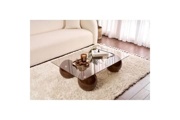 Soffbord Nordure Koushik Soffbord 110 cm Sand, Chocolate Brown - Möbler - Bord & matgrupp - Soffbord