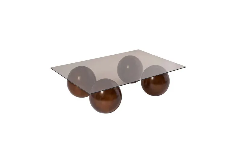 Soffbord Nordure Koushik Soffbord 110 cm Sand, Chocolate Brown