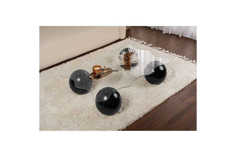 Soffbord Nordure Soffbord Elinville svart / transparent Svart,Vit - Möbler - Bord & matgrupp - Soffbord