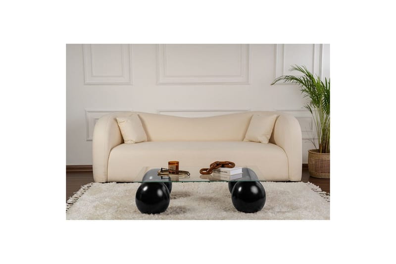 Soffbord Nordure Soffbord Koushik Svart / Transparent Svart - Möbler - Bord & matgrupp - Soffbord