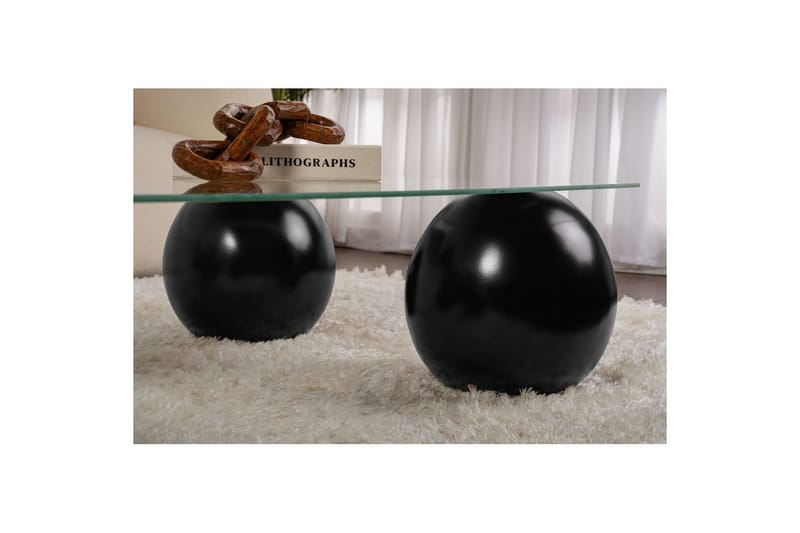 Soffbord Nordure Soffbord Koushik Svart / Transparent Svart - Möbler - Bord & matgrupp - Soffbord