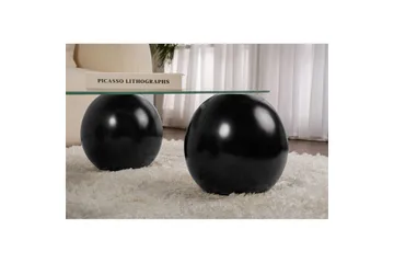 Soffbord Nordure Soffbord Maroulburg Svart / Transparent Svart,Vit - Möbler - Bord & matgrupp - Soffbord