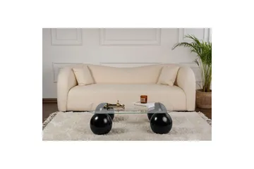 Soffbord Nordure Soffbord Maroulburg Svart / Transparent Svart,Vit - Möbler - Bord & matgrupp - Soffbord