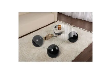 Soffbord Nordure Soffbord Maroulburg Svart / Transparent Svart,Vit - Möbler - Bord & matgrupp - Soffbord