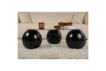 Soffbord Nordure Soffbord Sibas Svart / Transparent Svart,Silver - Möbler - Bord & matgrupp - Soffbord