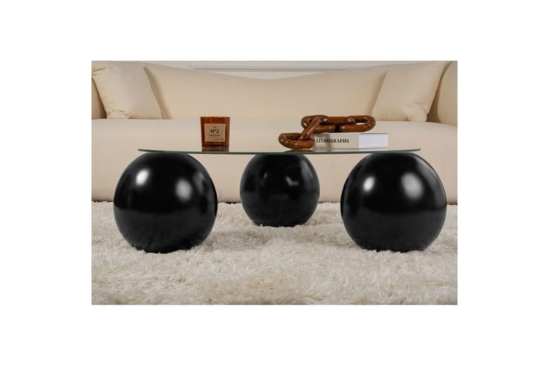 Soffbord Nordure Soffbord Sibas Svart / Transparent Svart,Silver - Möbler - Bord & matgrupp - Soffbord